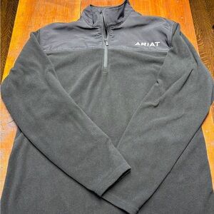 Ariat Men's BlackQuarter-Zip Fleece Jacket